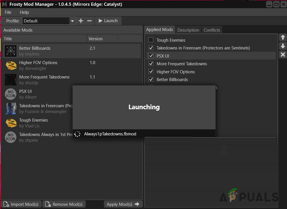 Frosty Mod Manager Interface